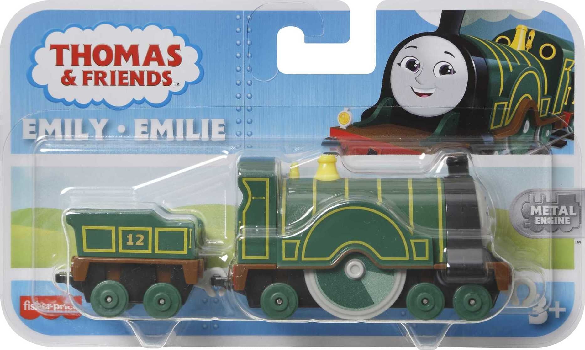 Thomas and Friends Emily Engine， Die-Cast Metal Push-Along Toy Train