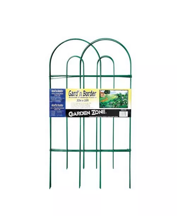 Origin Point Gard'n Border Round Folding Fence， Green， 32-In x 10-Ft