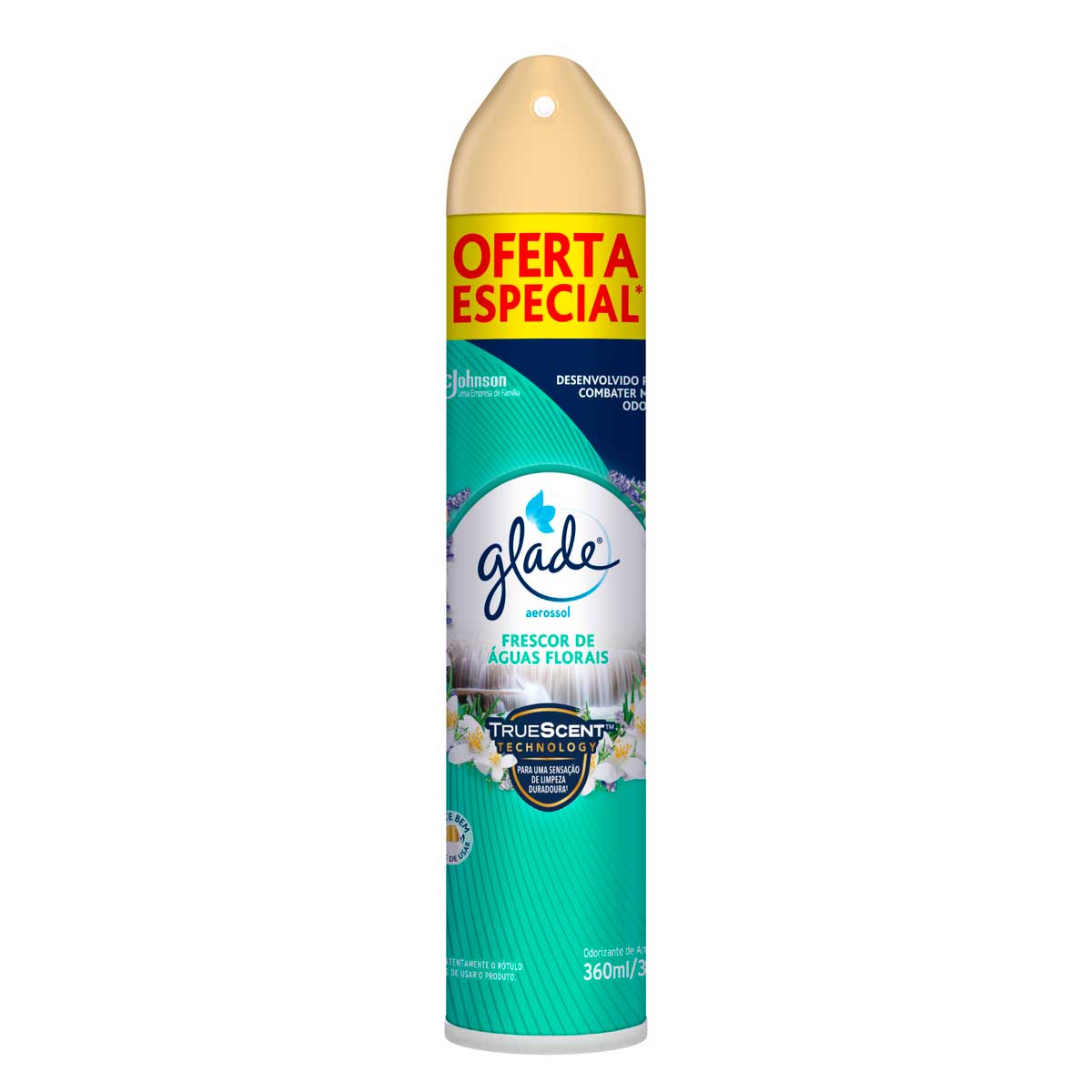 Desodorizador Glade Aerossol Frescor de Aguas Florais 360ml Oferta Especial