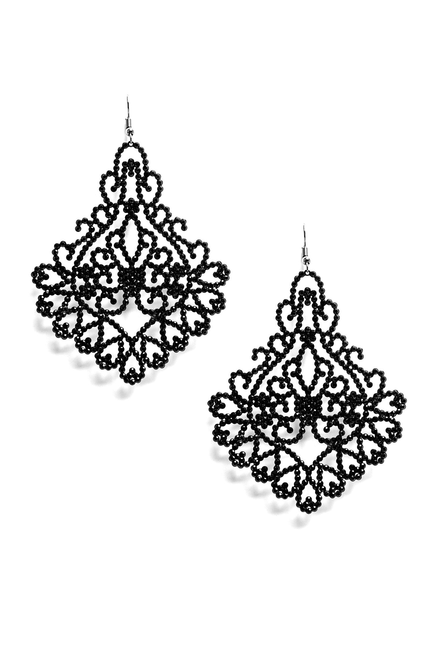 Filigree Gemstone Statement Earrings