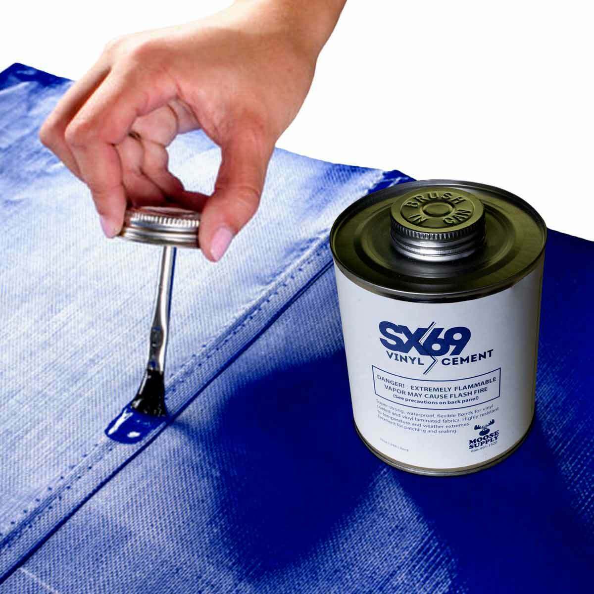 Moose Supply 8oz SX-69 Inflatable Bounce House Repair Kit， Blue