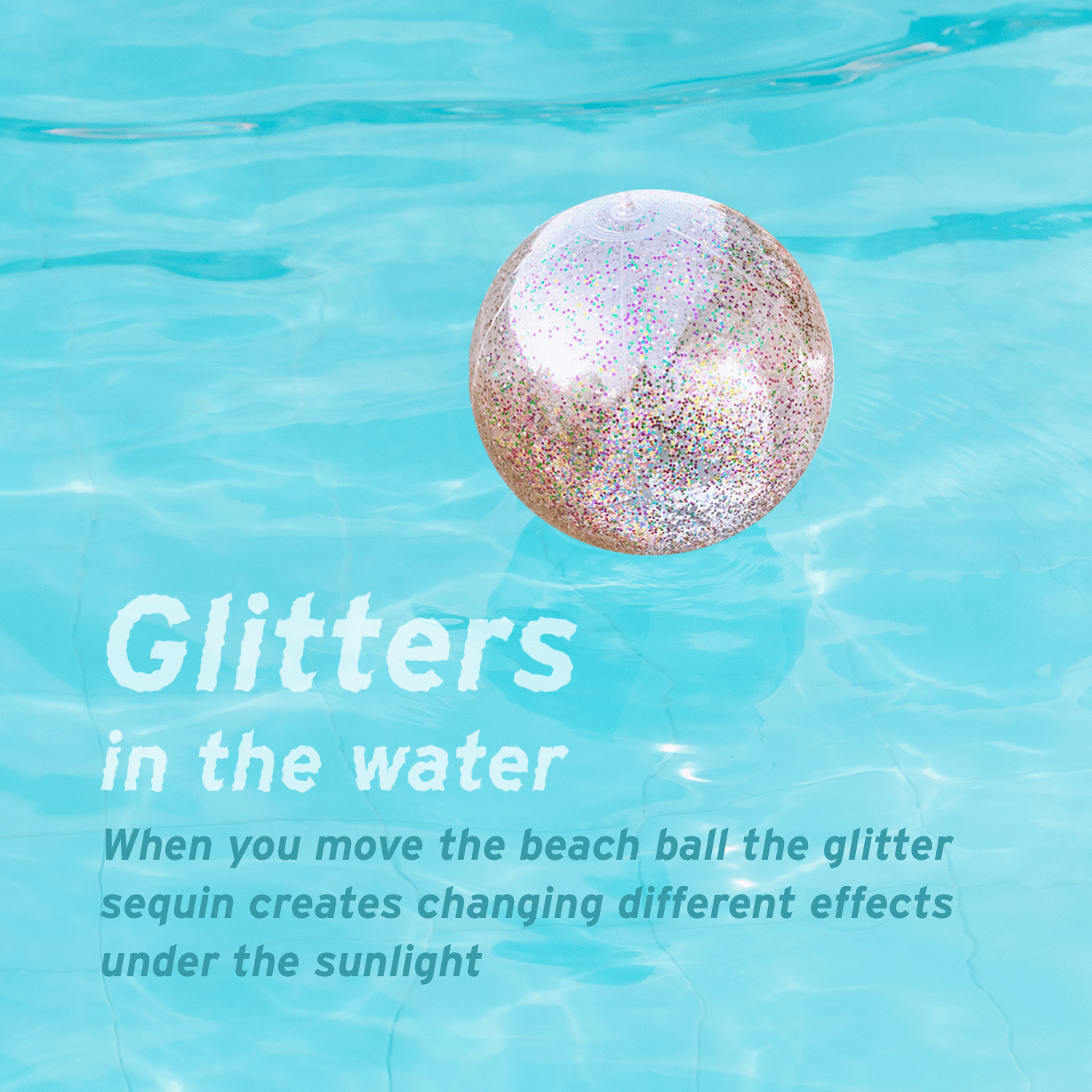 Brier Inflatable Large Beach Ball Pool Accessory Glitter Confetti 16 Inch Premium Beach Theme Water Sand Toy Beach Party Decoration， Pool Party Supplies Beach Balls -Set of 5 |