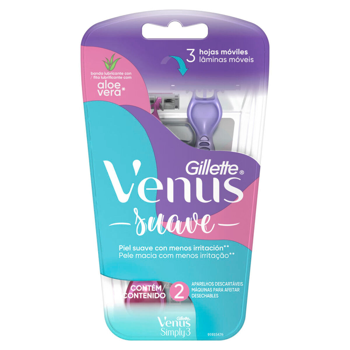 Aparelho de Depilar Gillette Venus Suave 2 Unidades