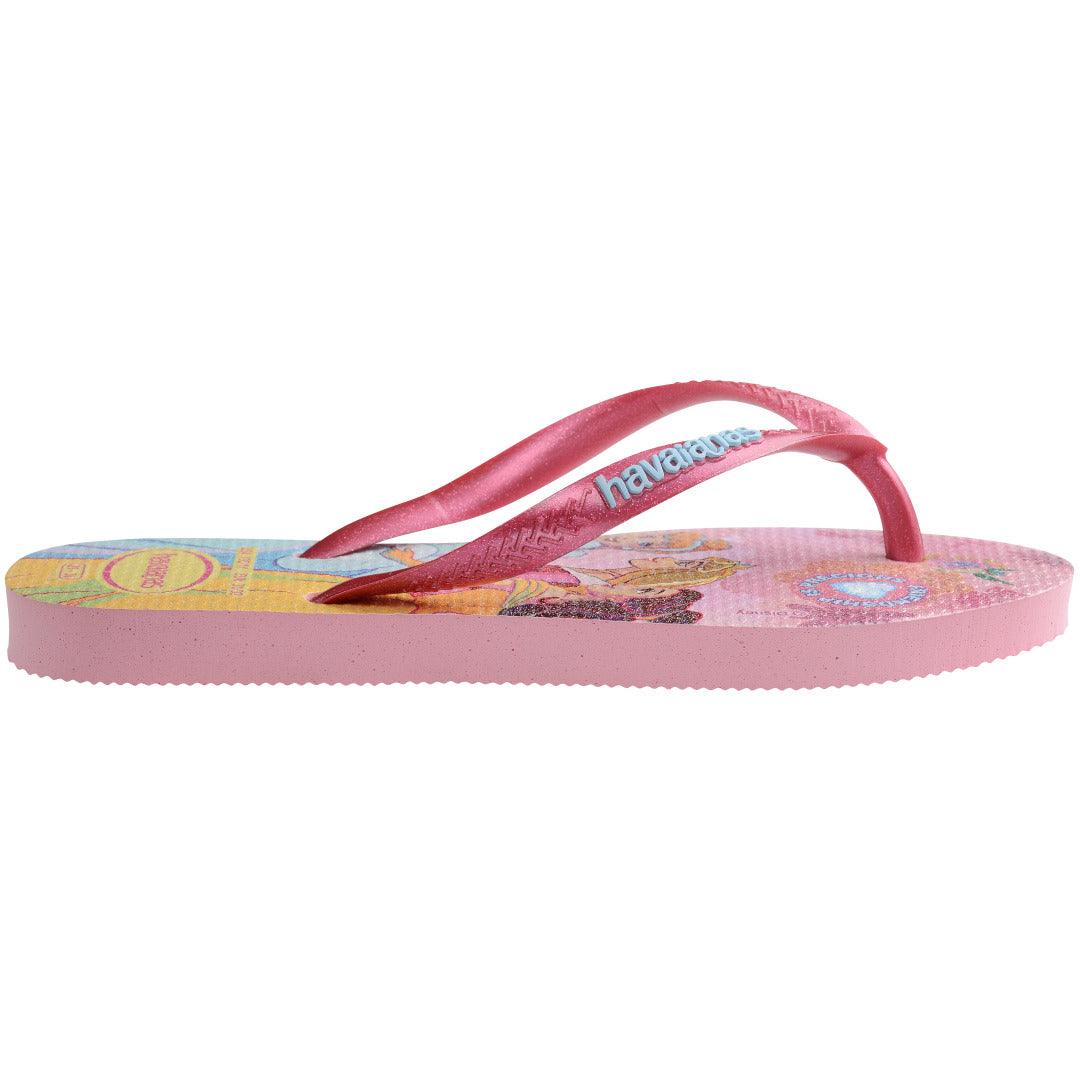 Chinelo Havaianas Infantil Slim Princesas Rosa Glow