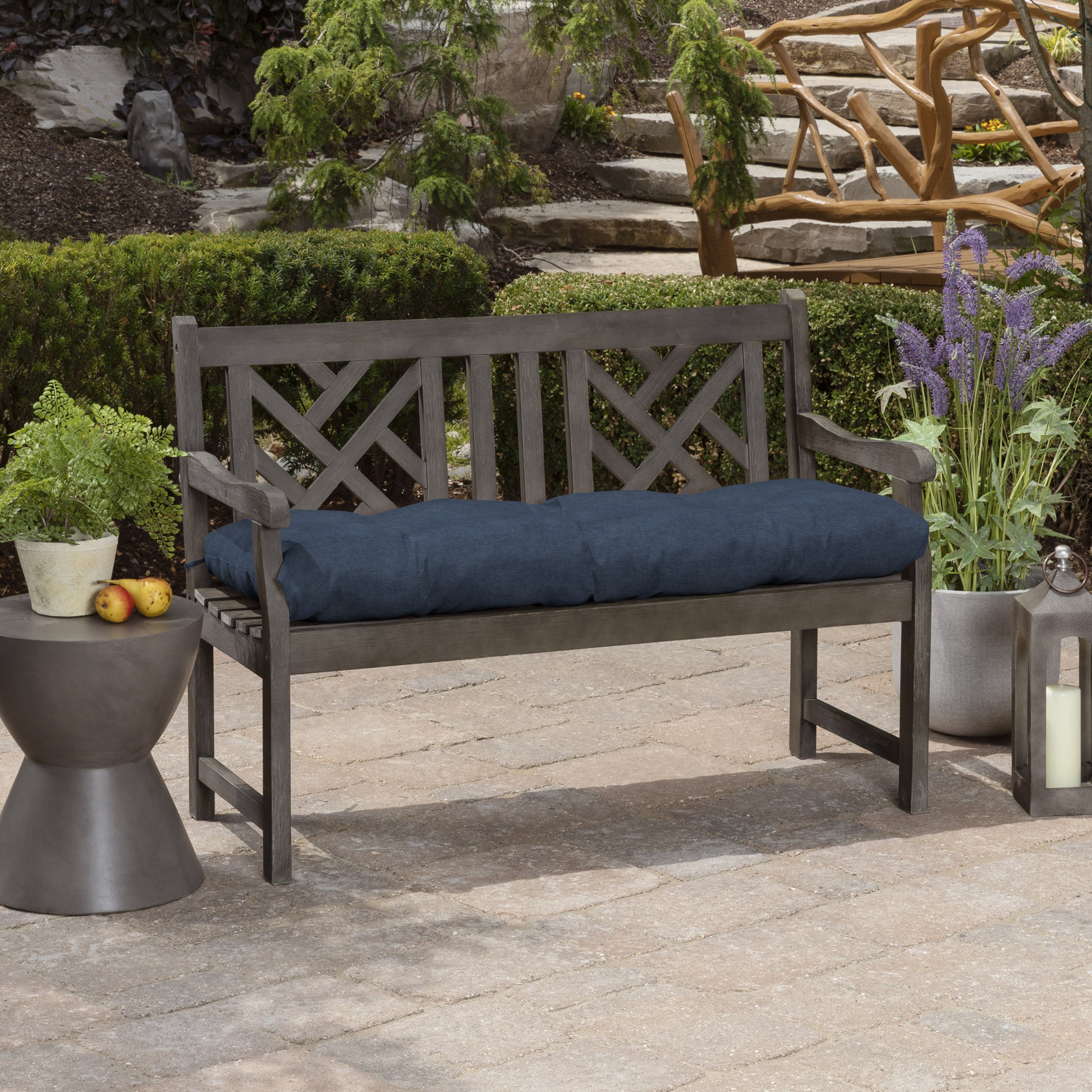 Arden Selections Oceantex Outdoor Bench Cushion 48 x 18， Ocean Blue