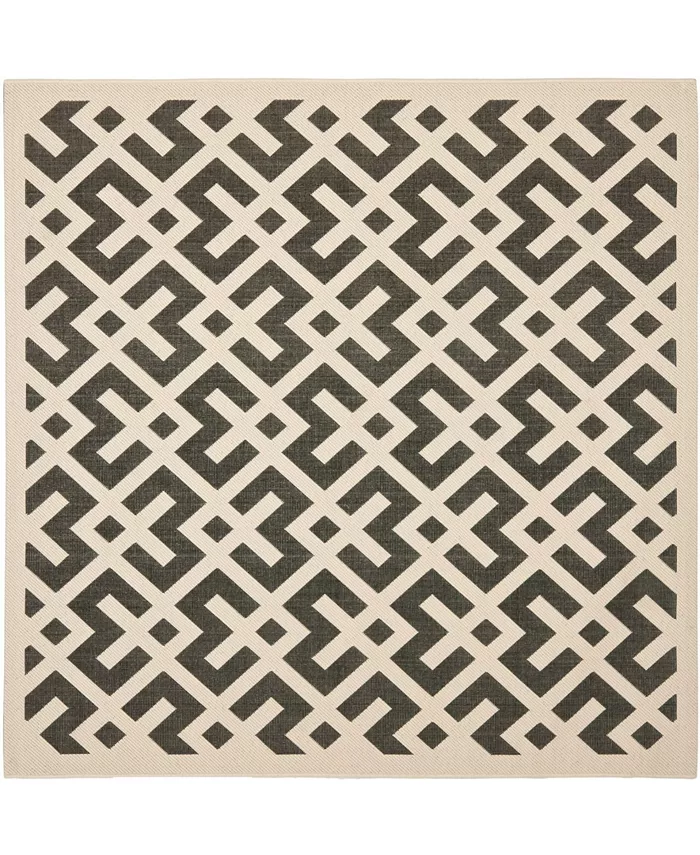 Safavieh Courtyard Black and Beige 5'3