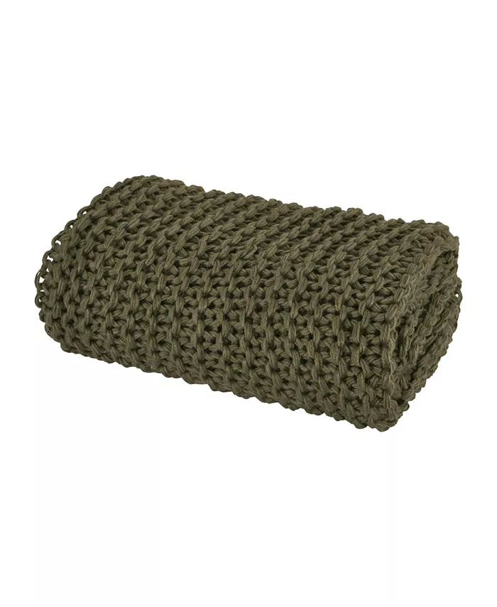 J Queen New York Luca Chunky Knit Throw， 60