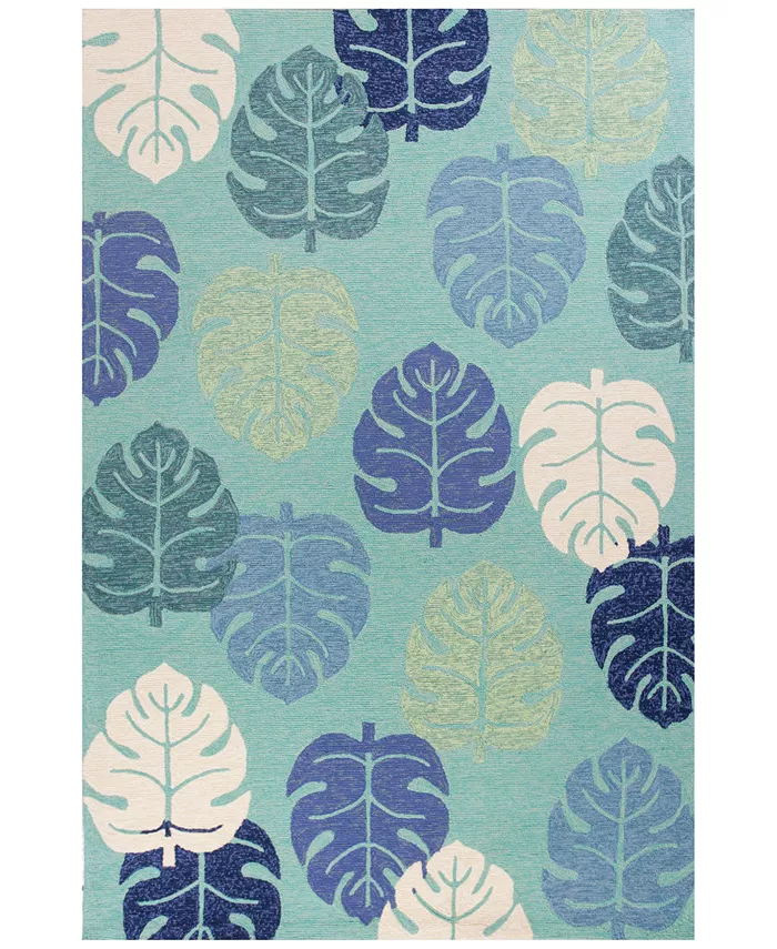 Kas Harbor Palms 4228 Turquoise Indoor Outdoor Area Rug