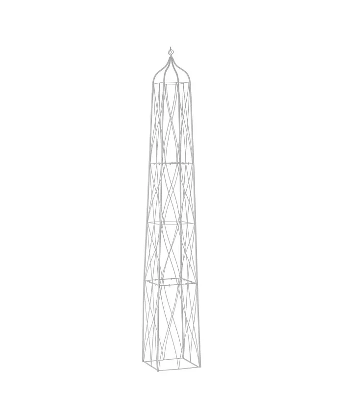 VegTrug Suffolk Square Obelisk Large - White