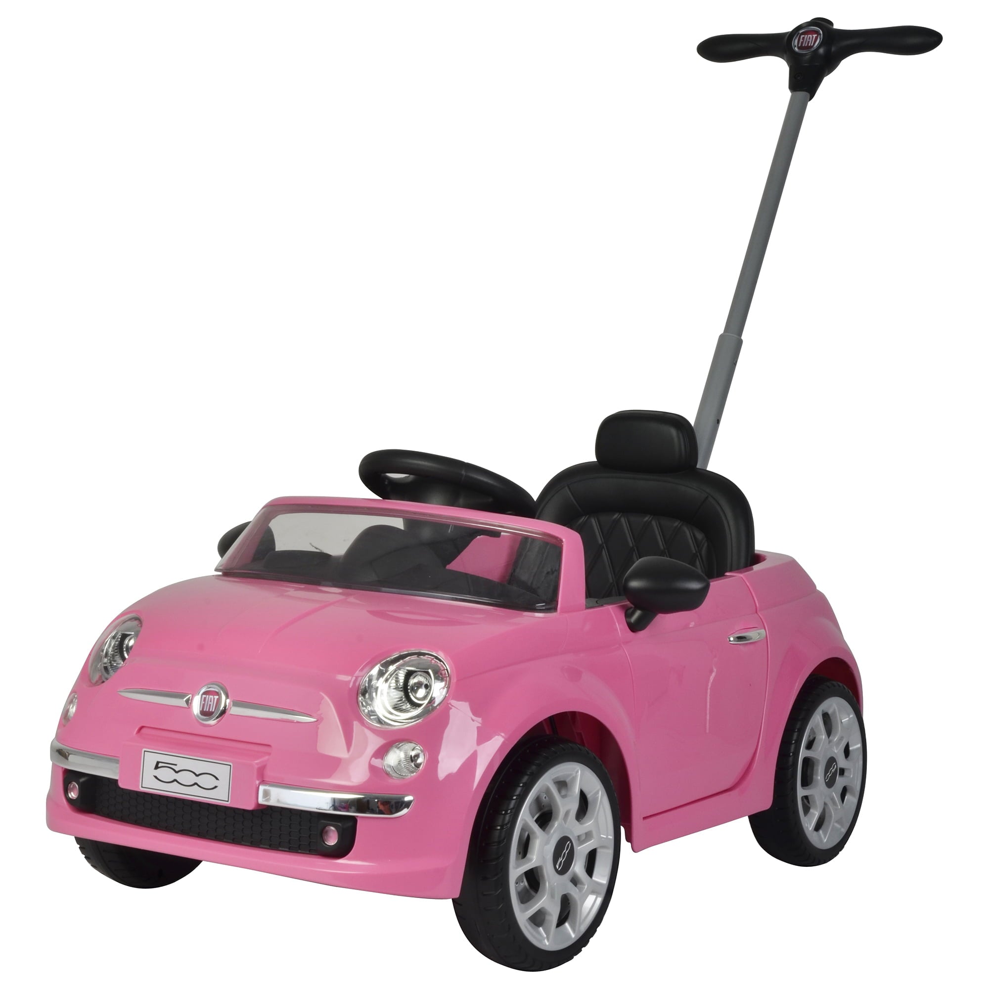 Best Ride On Cars 2-in-1 Fiat Model Baby Toddler Toy Push Car Stroller， Pink