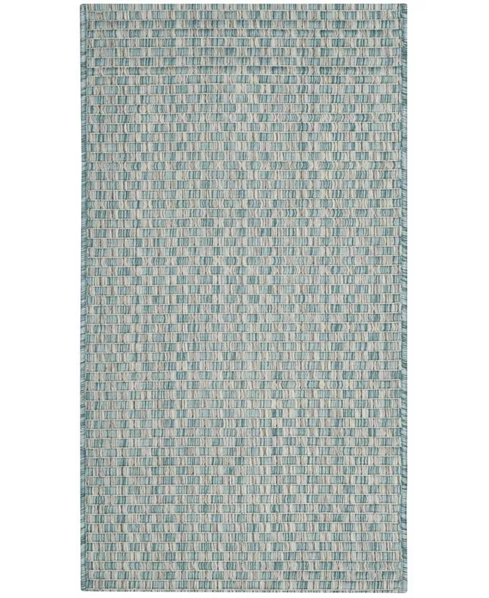 Safavieh Courtyard Light Blue and Light Gray 2' x 3'7