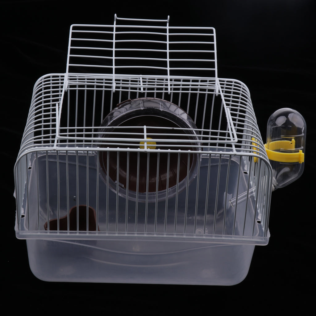 Pet Hamster Cage Easy DIY Portable Habitat， Critter Dwarf Hamster Gerbil Mouse Small Animal Travel Cage Coffee