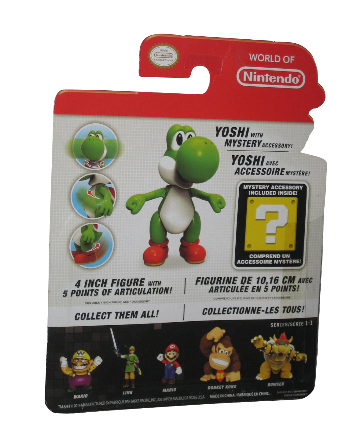  Super Mario 4 inch Action Figure - Green Yoshi with Egg - Wave 26