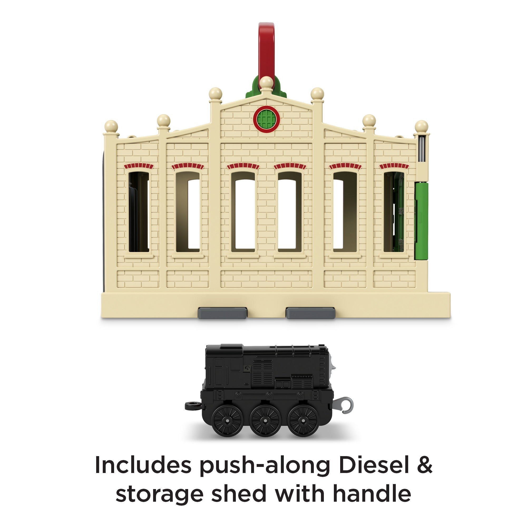 Thomas and Friends Connect and Go Diesel Train Engine And Shed