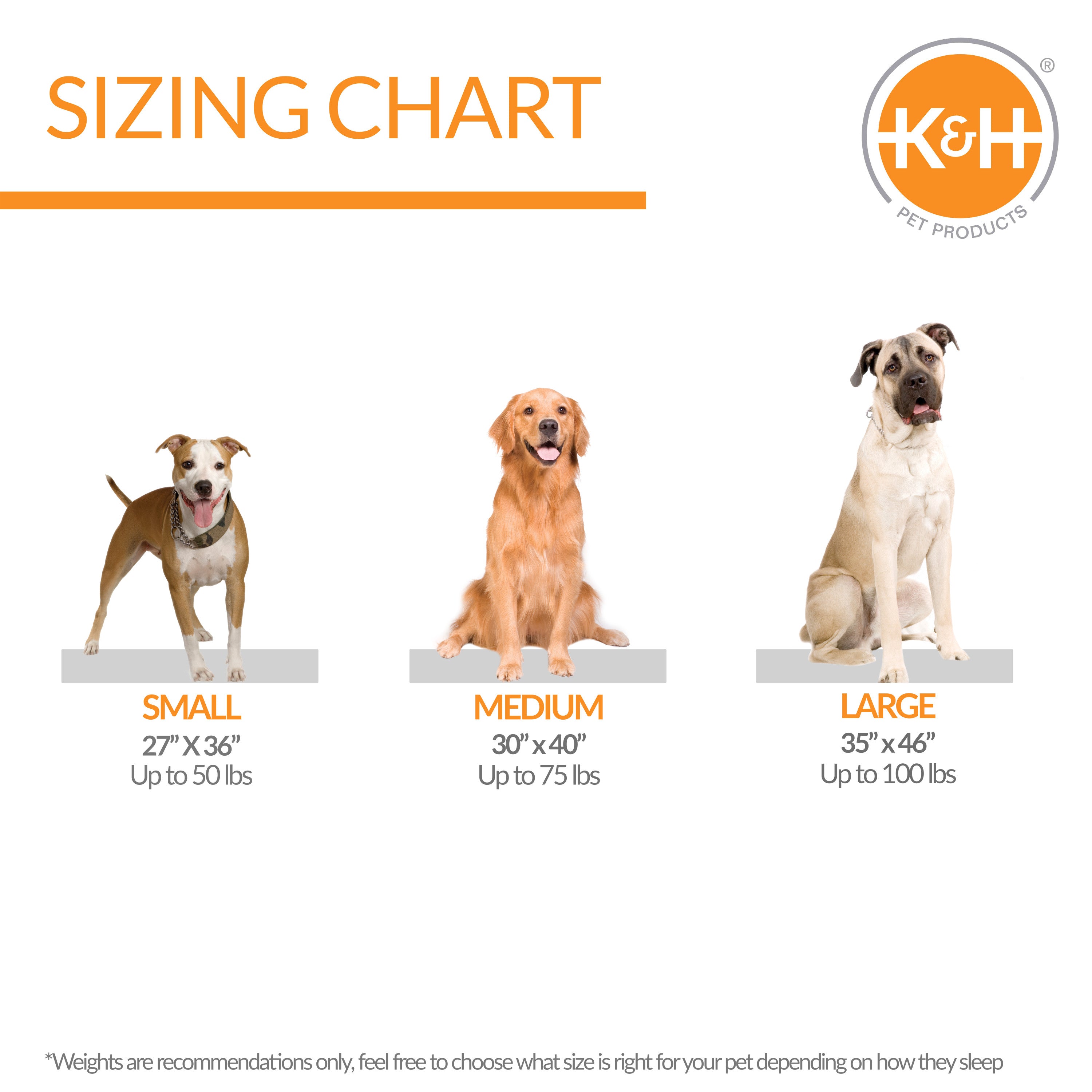 KandH Pet Products Superior Orthopedic Dog Bed Navy/Paw Large 35 X 46 Inches