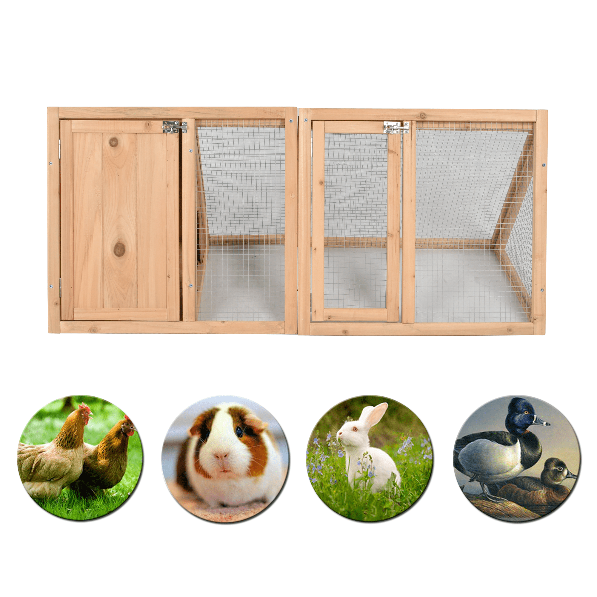 Small Chicken Coop Rabbit Hutch Wooden Bunny Cage Pet House Coop Small Animal Poultry 47