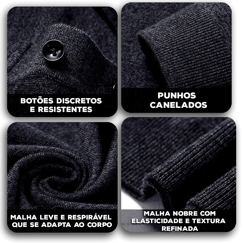 Polo Arthur™ em Malha Nobre com Botões Elegantes / Um Ícone Casual com Toque de Sofisticação