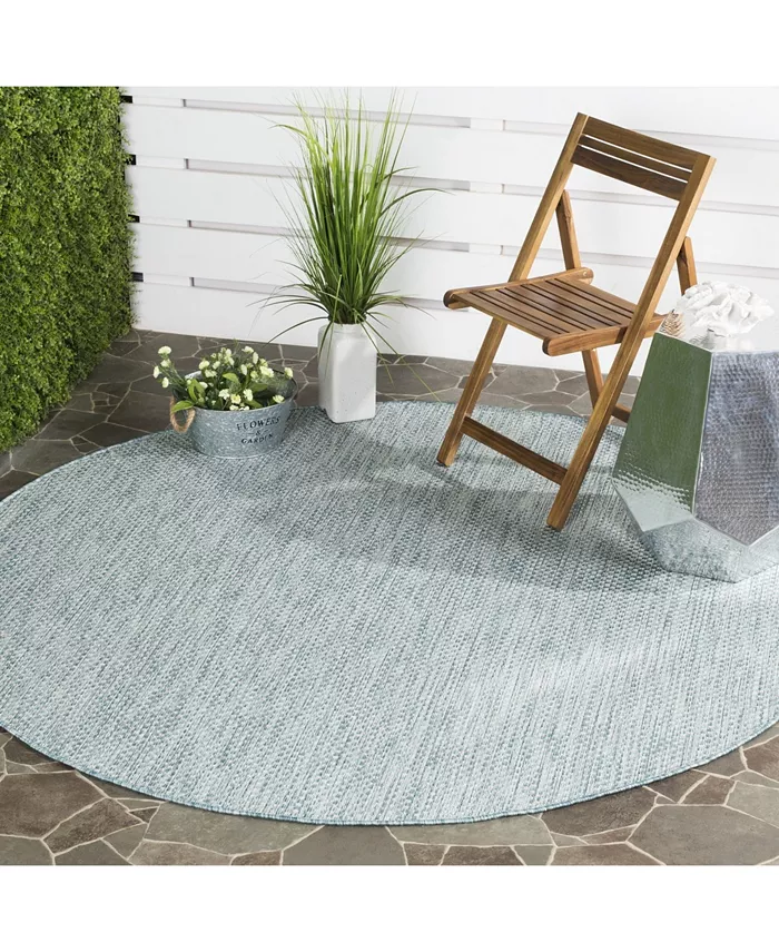 Safavieh Courtyard Aqua and Gray 6'7