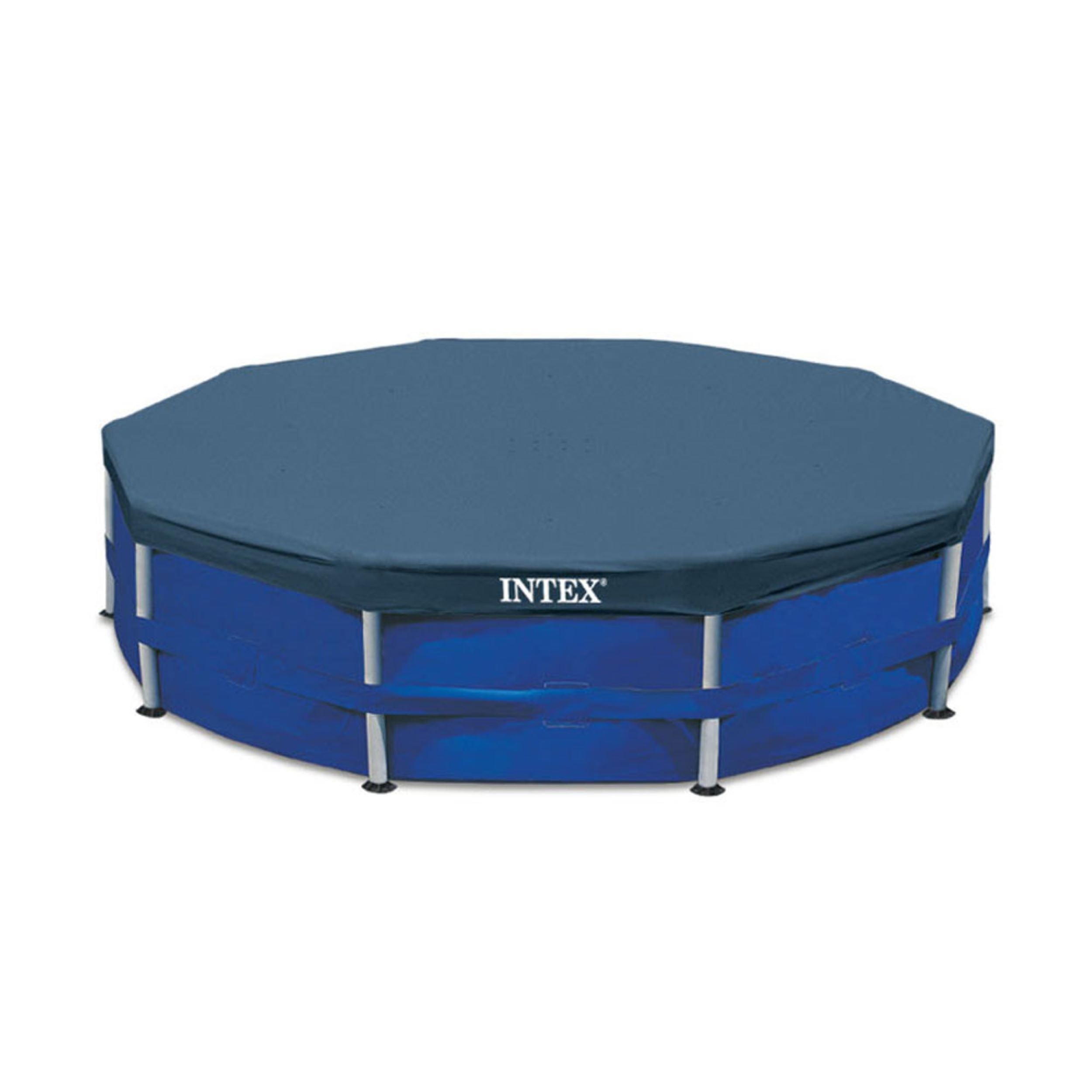 Intex 10ft Round Swimming Pool Cover and Easy Set 10ft x 30in Inflatable Pool