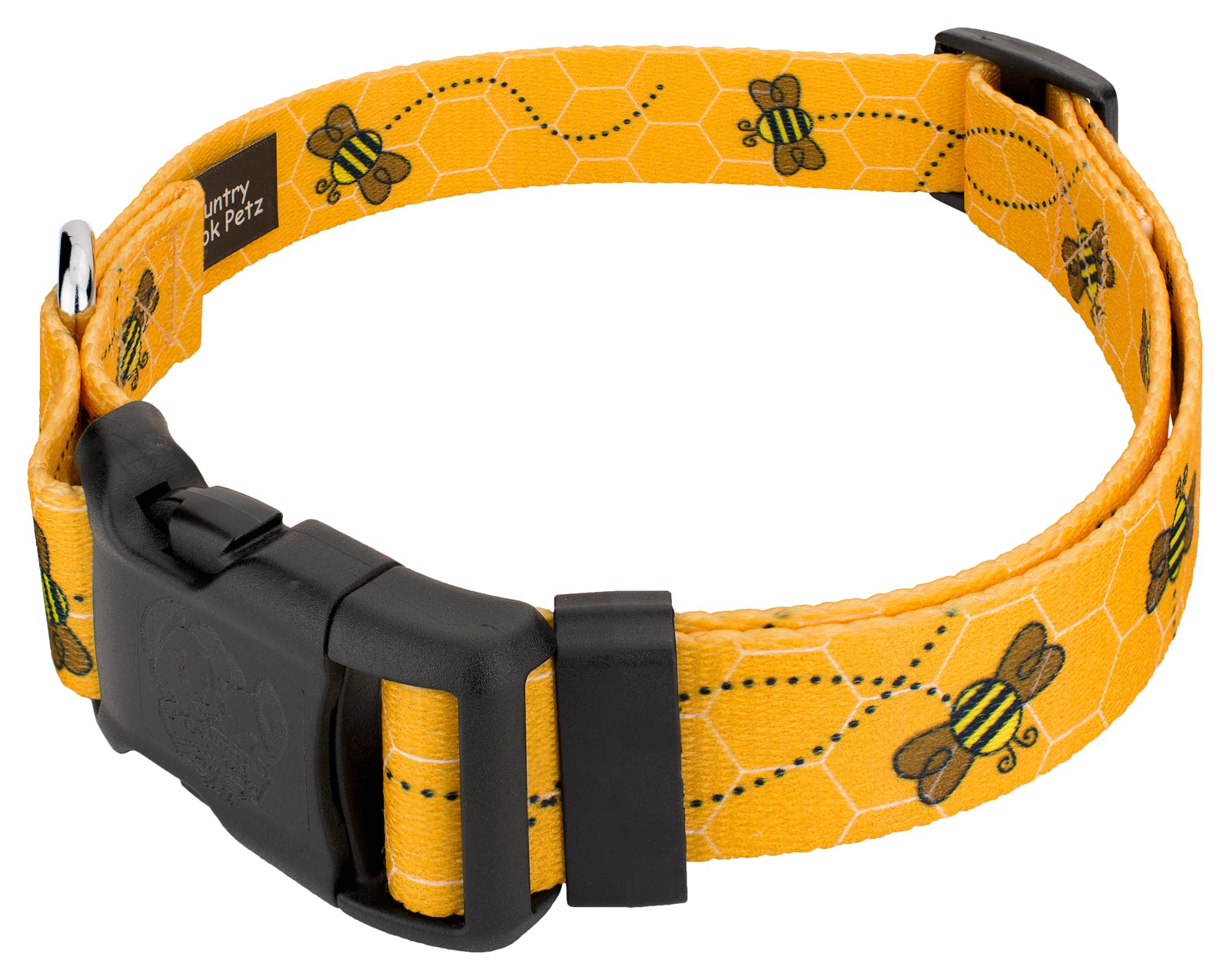 Country Brook Design® Deluxe Busy Bee Dog Collar - Made In The U.S.A.， Small