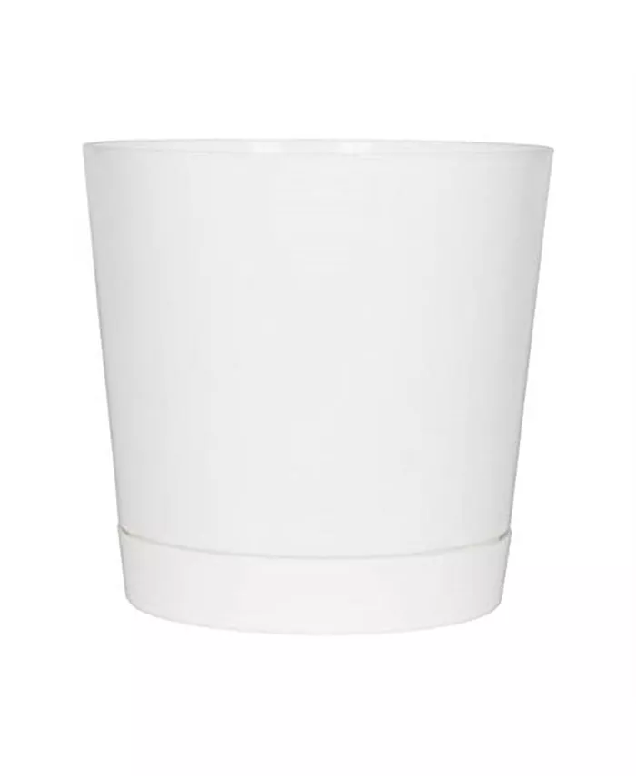 Novelty (#10142) Full Depth Cylinder Pot， White， 14 Inch