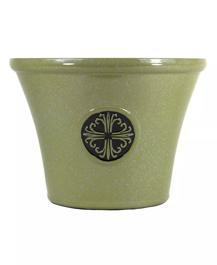 Garden Elements Logo Large Plastic Modern Planter Lime Green 14.75 Inches