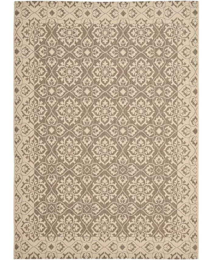 Safavieh Courtyard Brown and Creme 5'3
