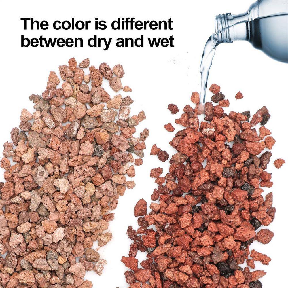 Dyiom 0.1 cu. ft. Red 2.2 lbs. 0.3 in.-0.4 in. Size Extra Small Lava Rock B07VQ3CD41