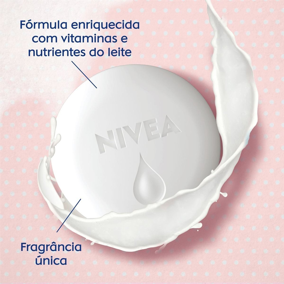 Sabonete em Barra NIVEA Pure Milk Sensitive Promo 6 Unidades 90g