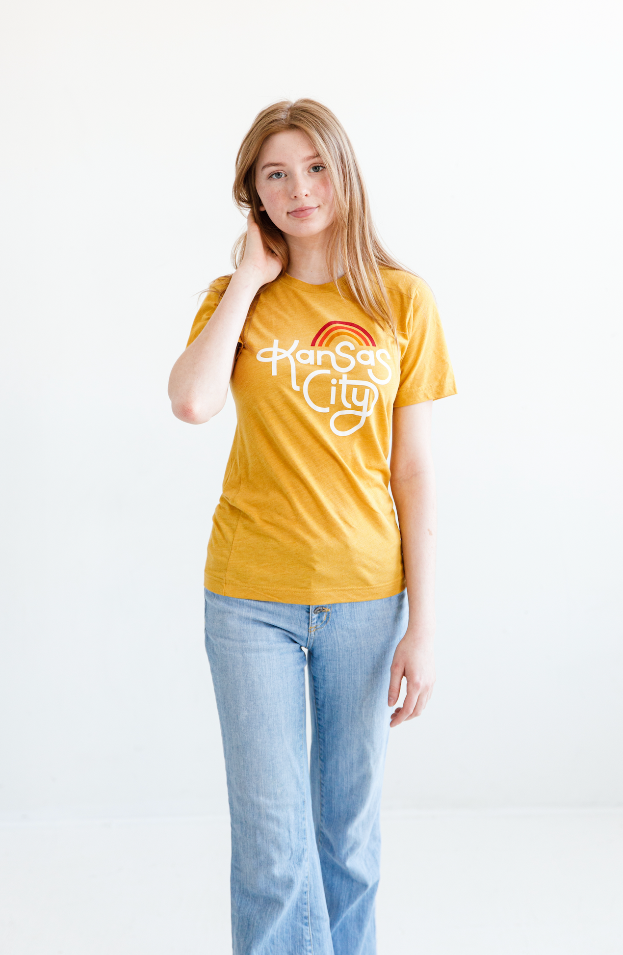 Retro Kansas City T-Shirt - Mustard