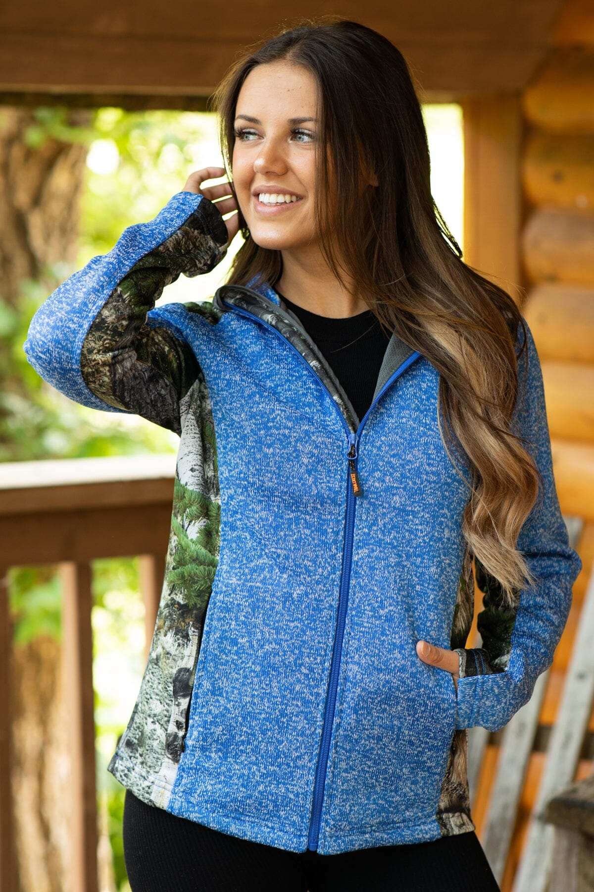 Royal Full Zip Sweatshirt With Camo