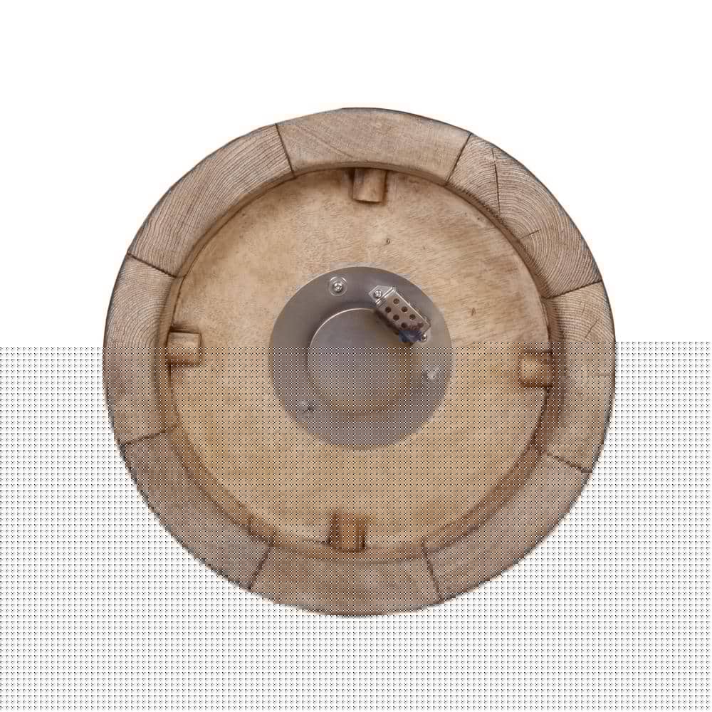 Uixe 16 in x 25 in Round Exterior TerraFab Propane Fire Pit in Brown Color