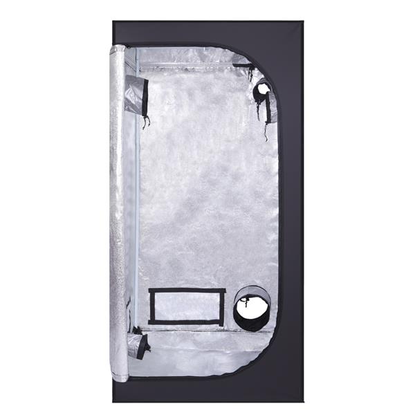 35 in Hydroponic Plant Growing Tent Dismountable with Window for Household Black