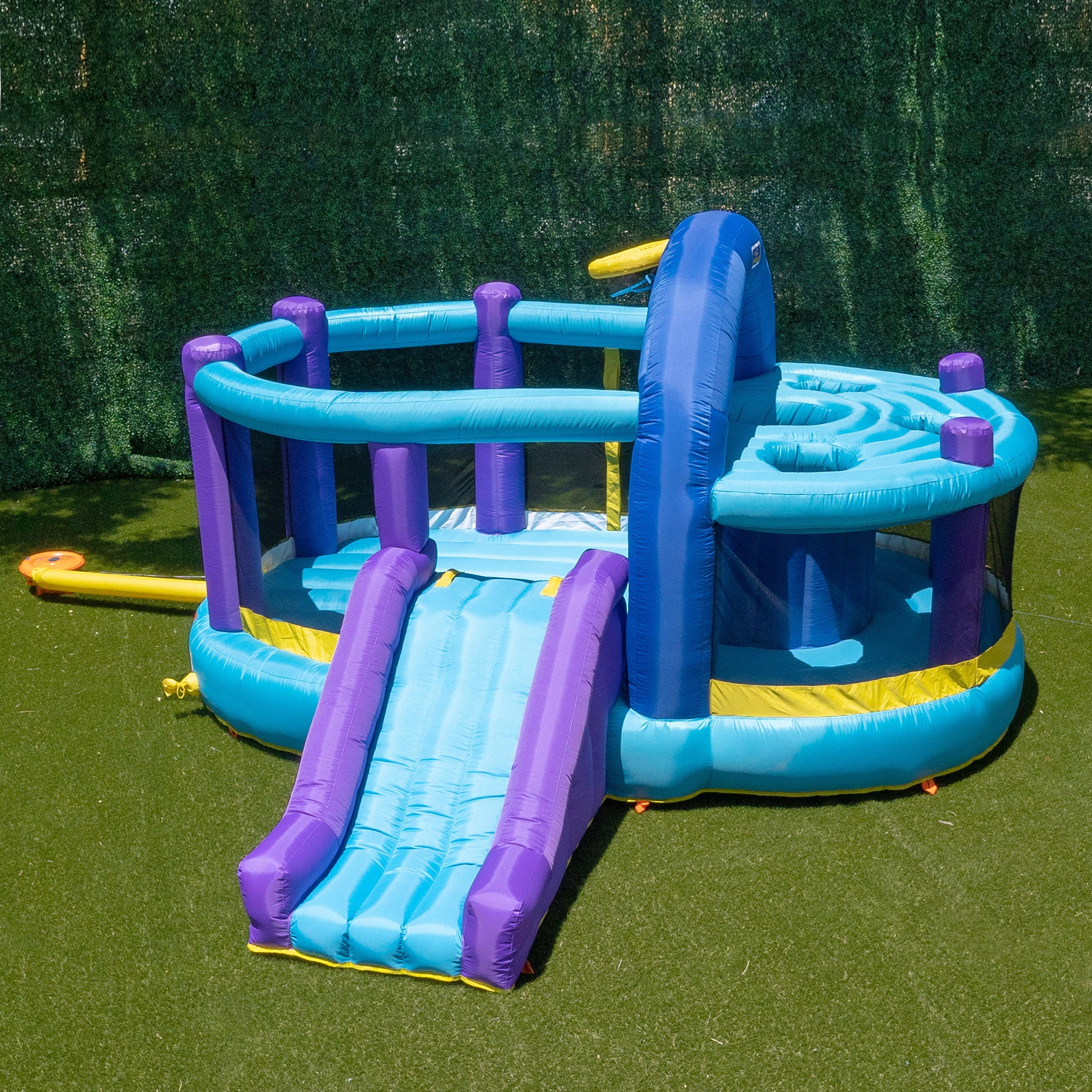Inflatable Bounce House with Kid’s Whack-A-Play and Basketball Hoop - Blower Included
