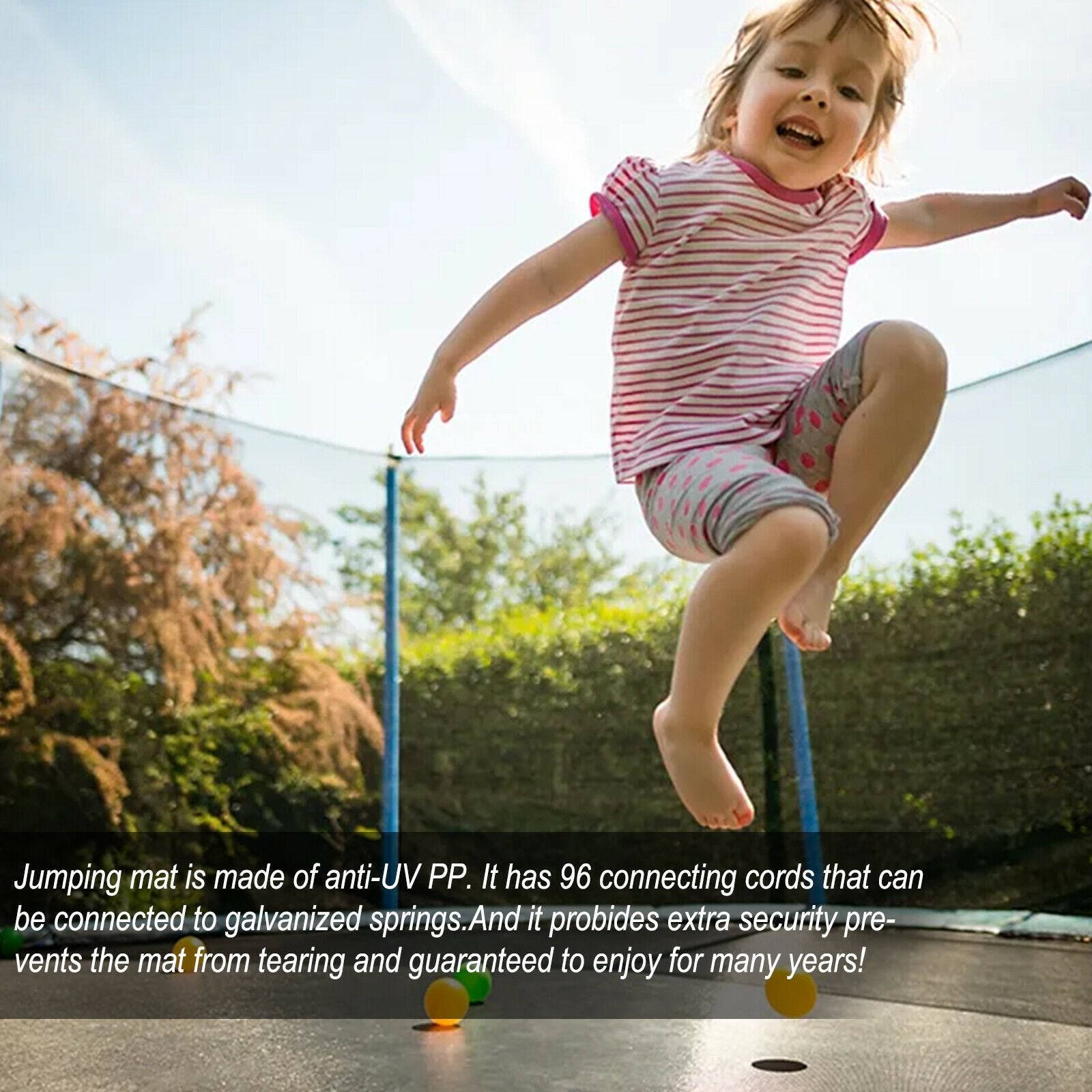 Polar Aurora 14Ft Outdoor Backyard Trampoline for Kids Adults Family Happy Time with Safety Enclosure Net， Non-Slip Ladder，Spring Pad Combo Bounce Jump Recreational Trampoline