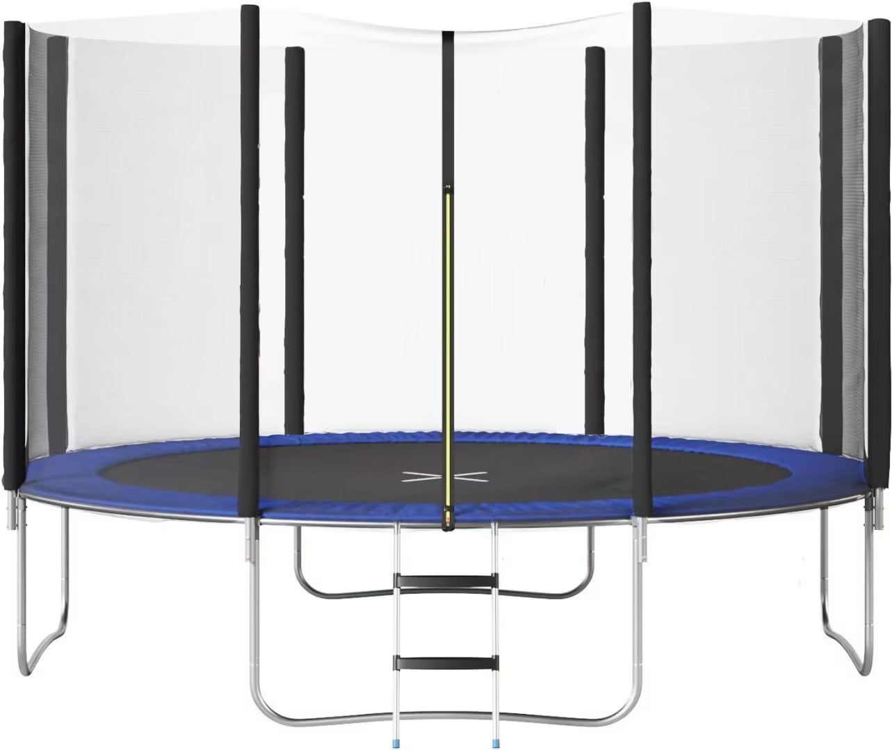 Vineego Trampoline 12FT Outdoor Recreational Jumping Bed with Safety Net and Ladder Backyard Trampolines，Blue