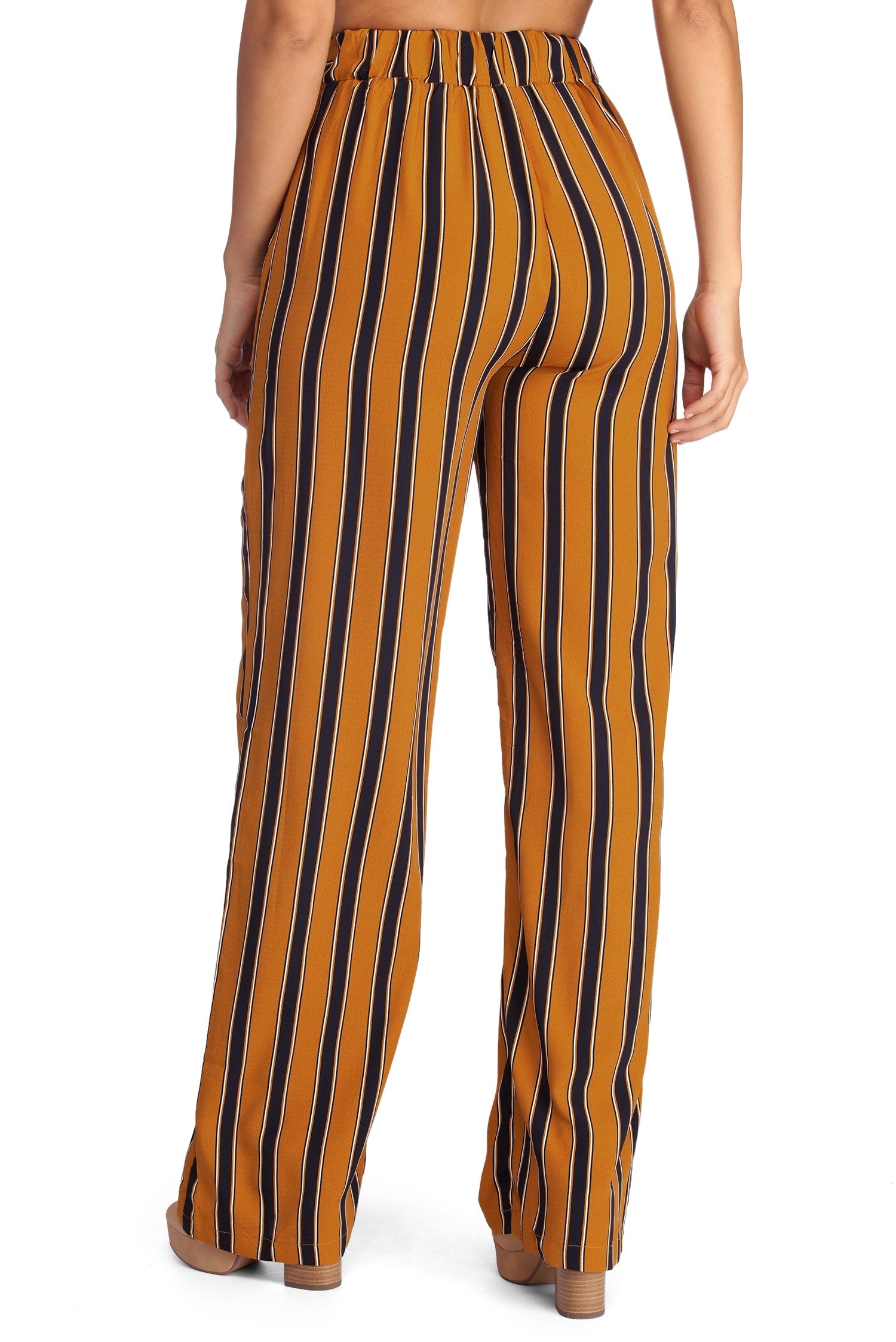 Stripes To Stun Flared Pants