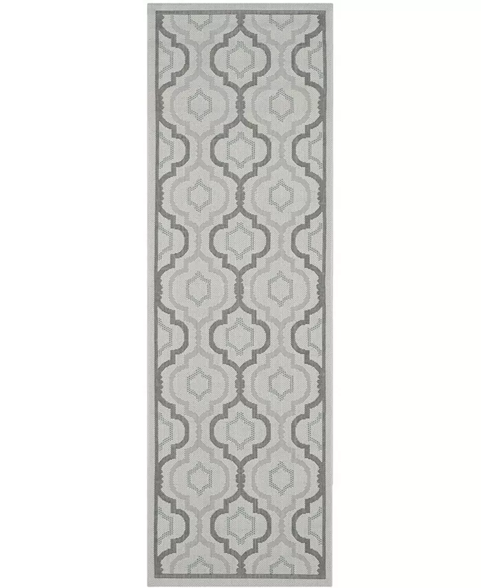 Safavieh Courtyard Light Grey and Anthracite 2'3