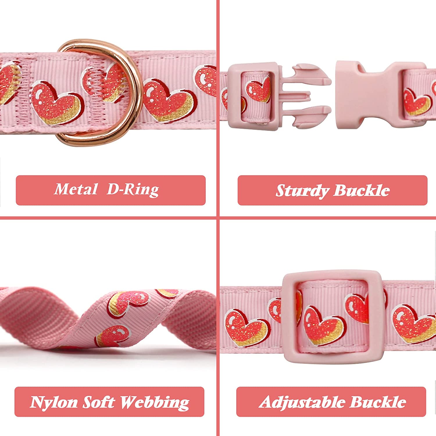 Dog Collar Bow Tie Soft Adjustable Bow tie Dog Collars for Small Dogs