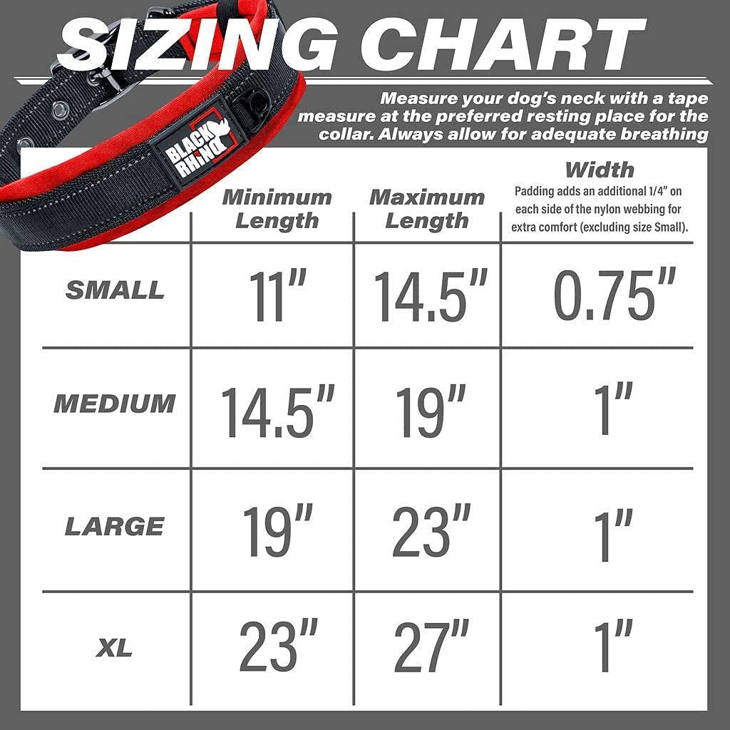 Black Rhino - The Comfort Collar (XLarge， Red/Black)