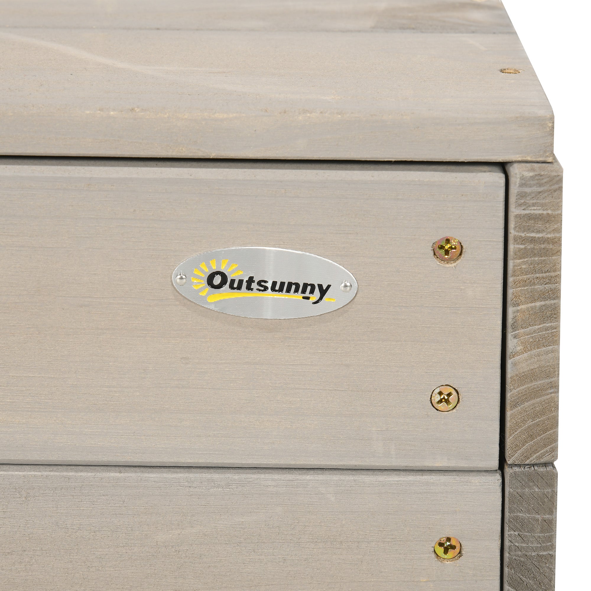 Outsunny Kids Sandbox with Canopy， Bench Seats Wooden Sand Pit， Backyard Toy with Chalkboard， Tic Tac Toe Game， Gift for Girls and Boys， Ages 3-7