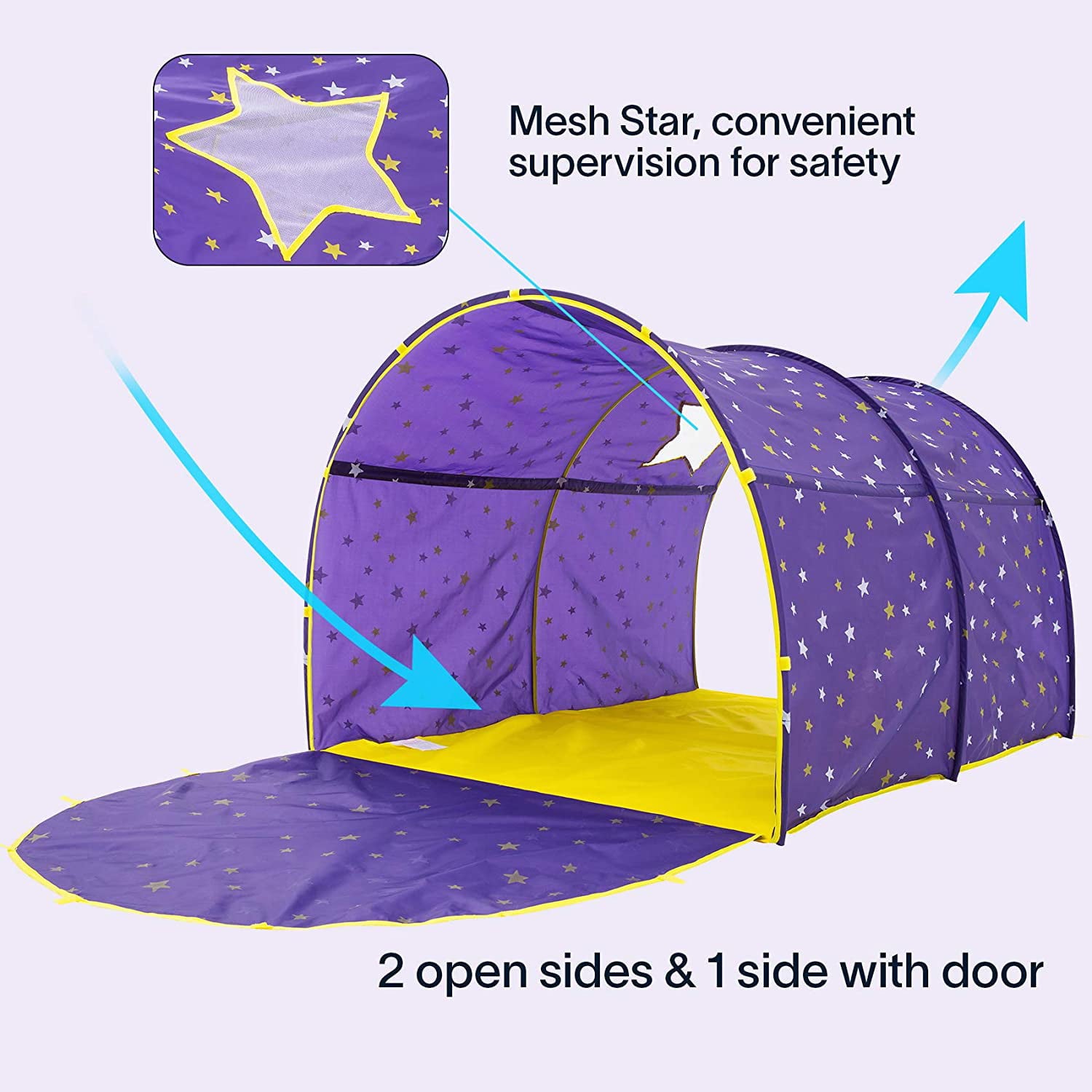 Bed Tent Canopy Dream Kids Play Playhouse Privacy Twin Starlight by Alvantor