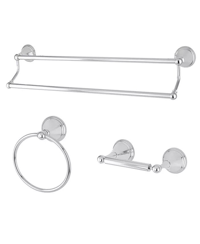 Kingston Brass Governor 3-Pc. Bathroom Accessories Set in Polished Chrome