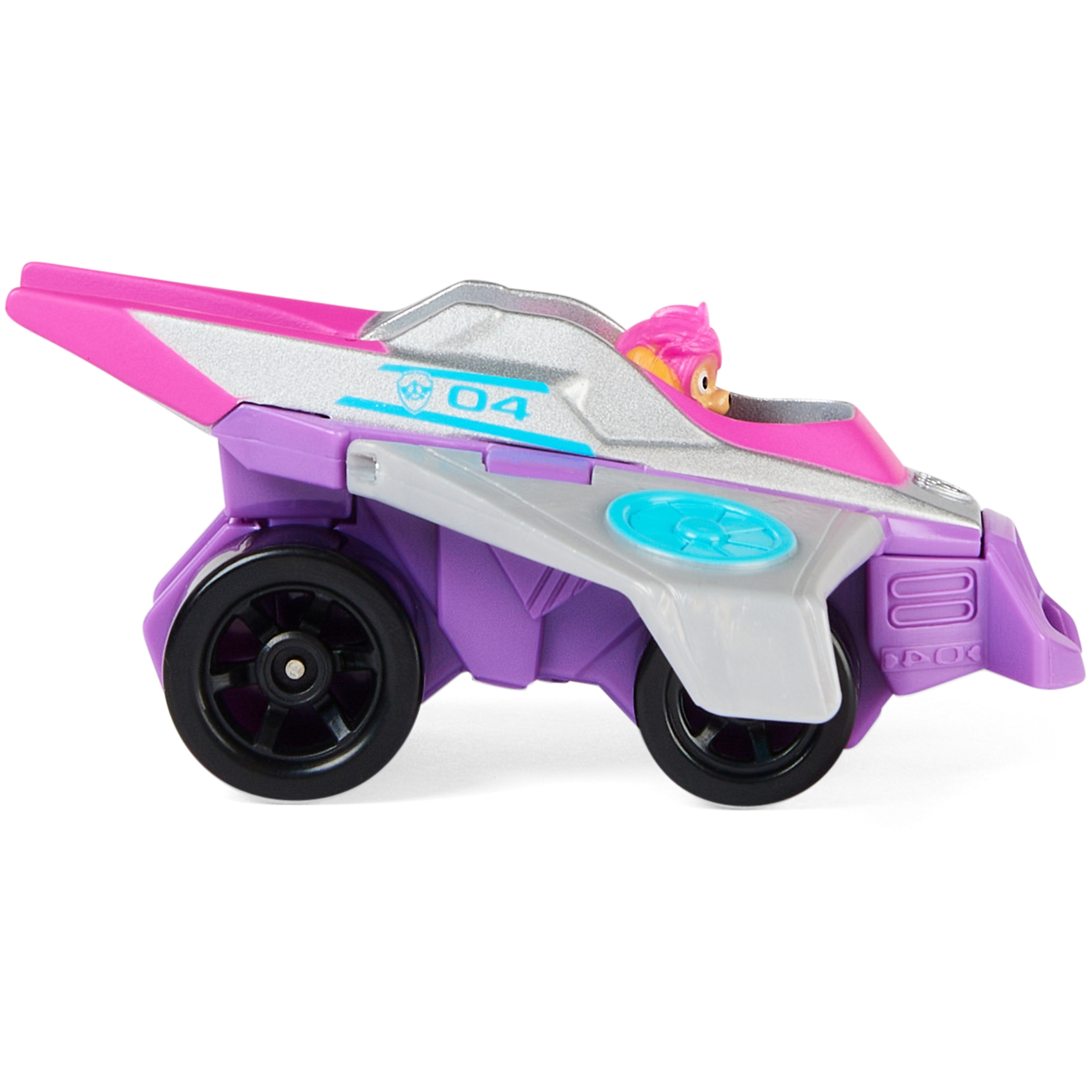 PAW Patrol Aqua Pups， True Metal Skye 1:55 scale Die-Cast Toy Car for Ages 3 and up