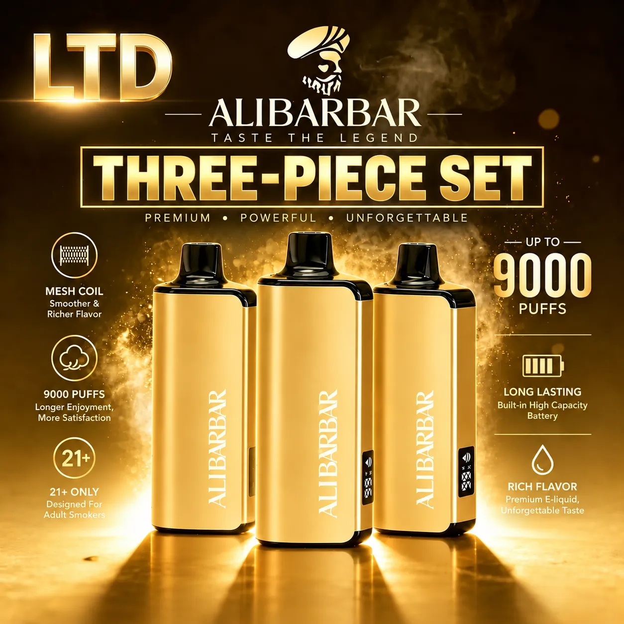 🔥 ALIBARBAR LTD 9000 Puffs — 3/5/10 Pack | Sydney Stock 🚚