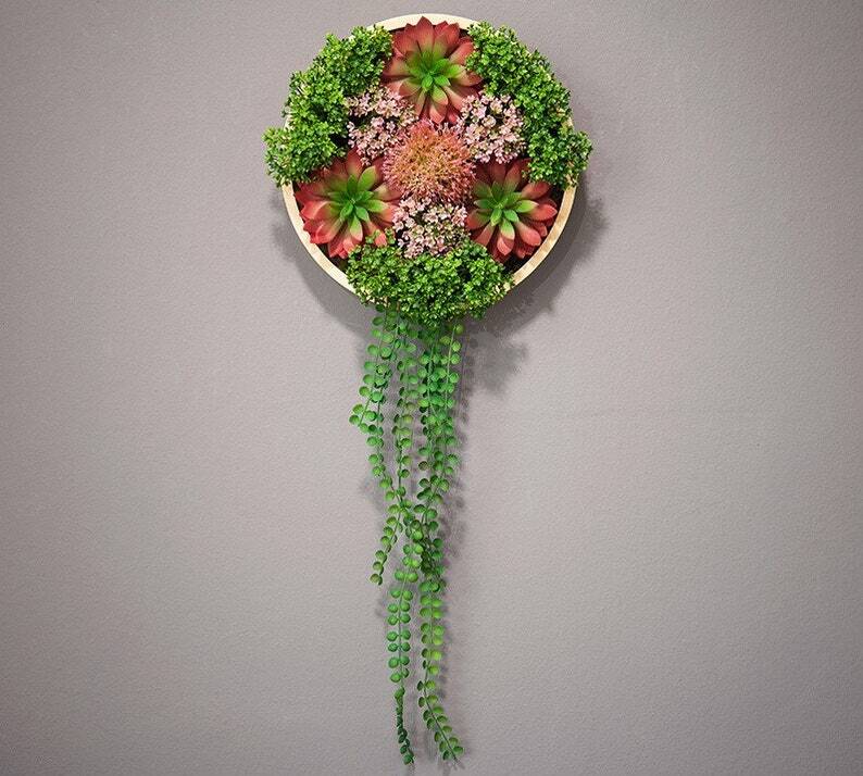 Succulent Wall Art Home Decor | Faux Succulents | Decor Living Wall Ar