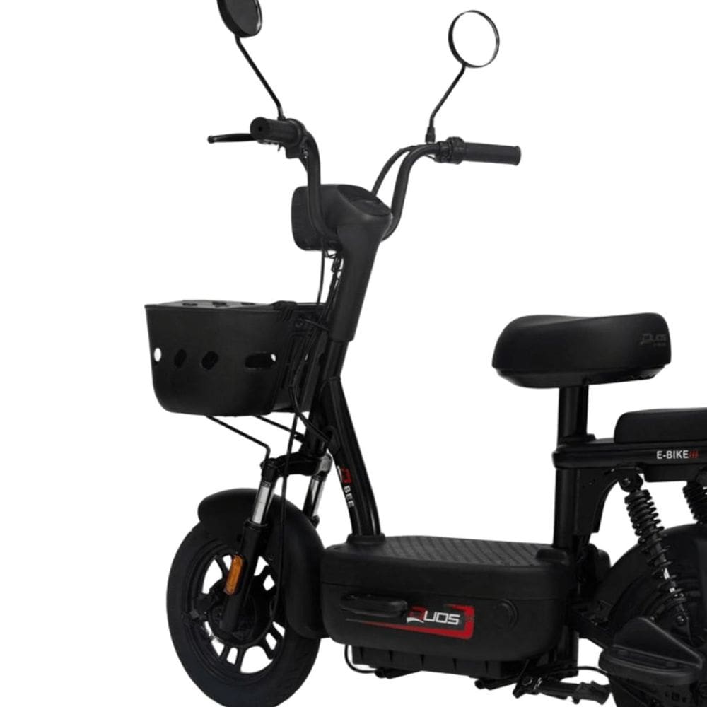Bicicleta Elétrica Scooter com Alarme 500W 48V Bee Preta Duos