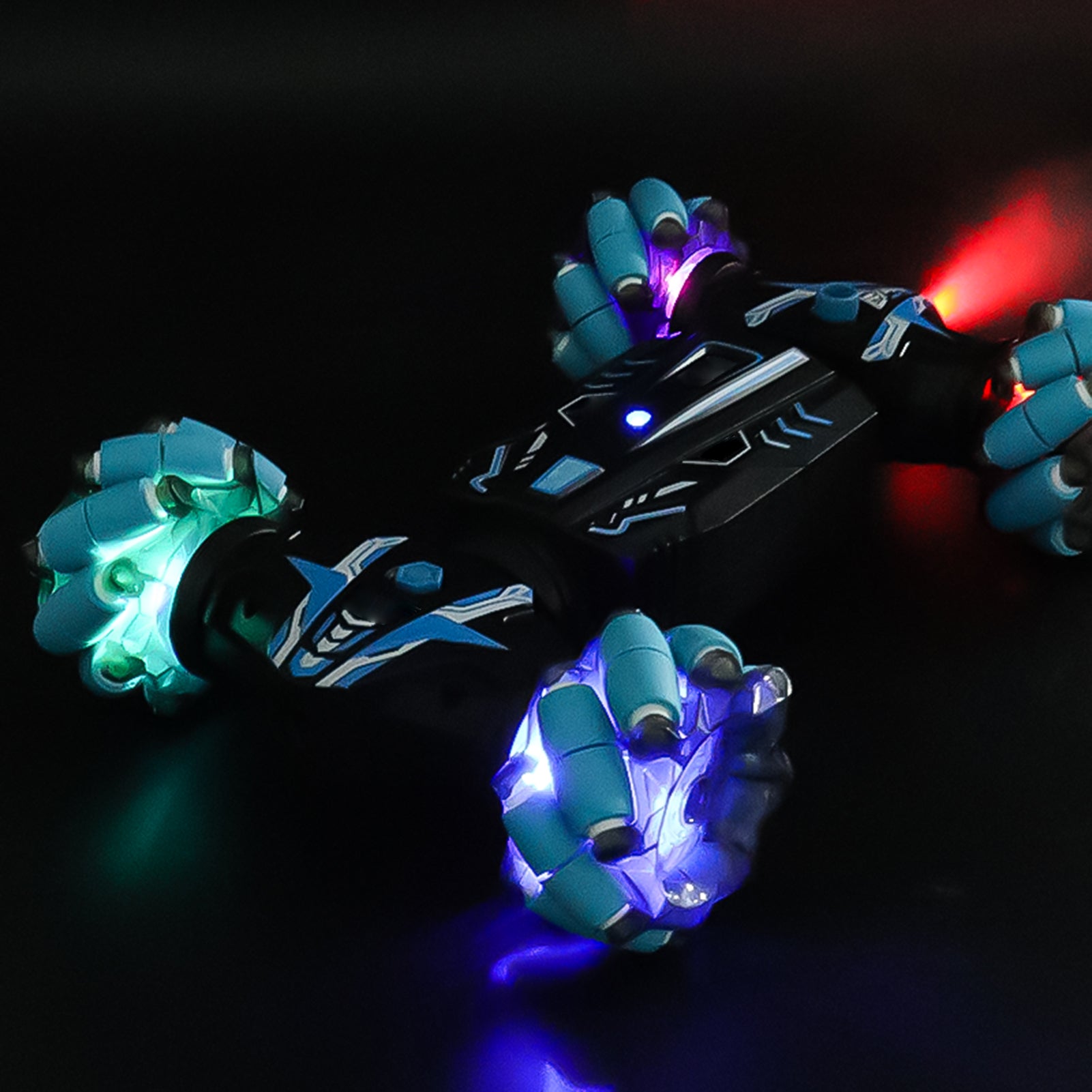 Htovila RC Stunt Car 4WD 2.4GHz Watch Gesture Sensor Control Deformable Car All-Terrain Auto-demo for Kids with Spray Light Music