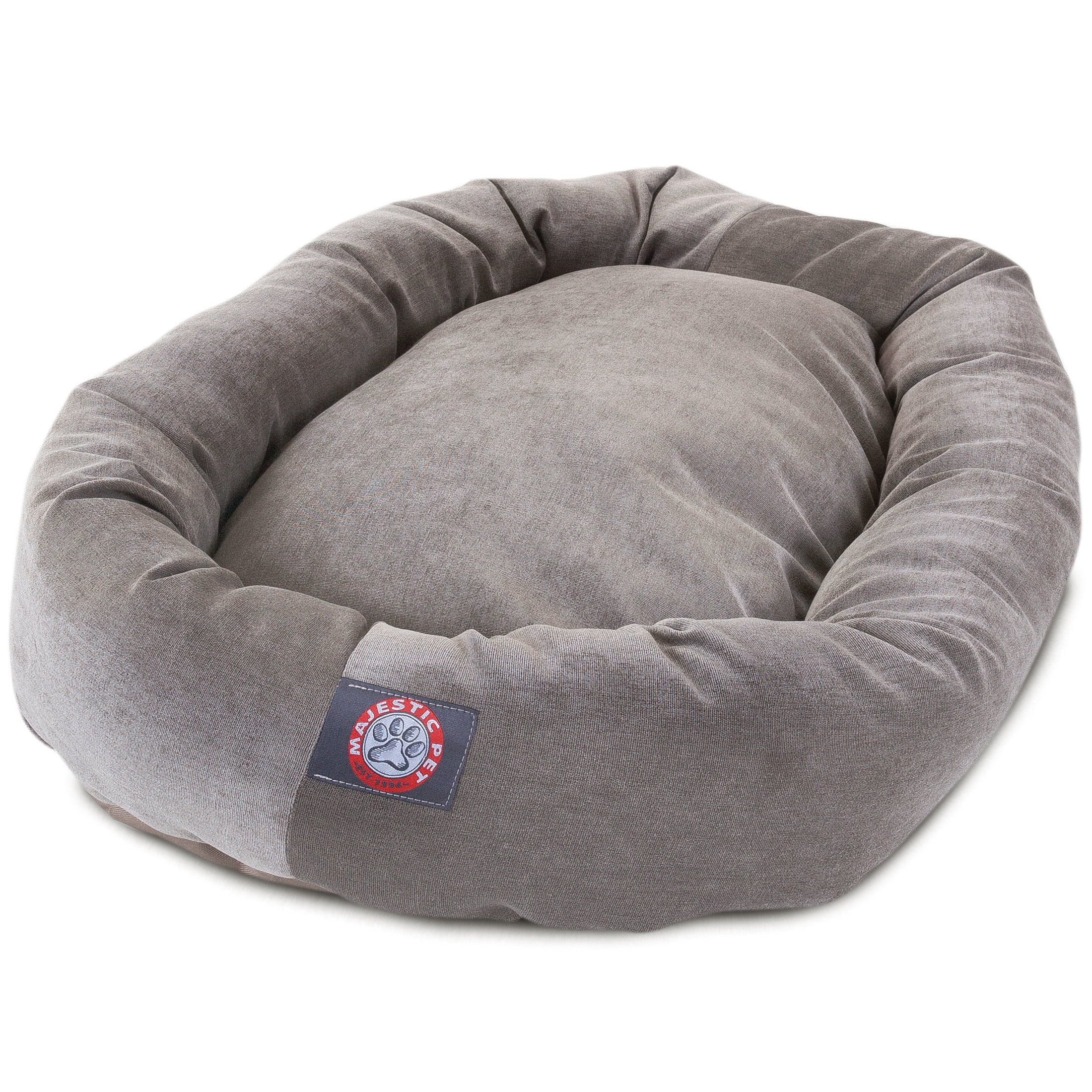Majestic Pet | Villa Velvet Bagel Pet Bed For Dogs， Vintage， Large