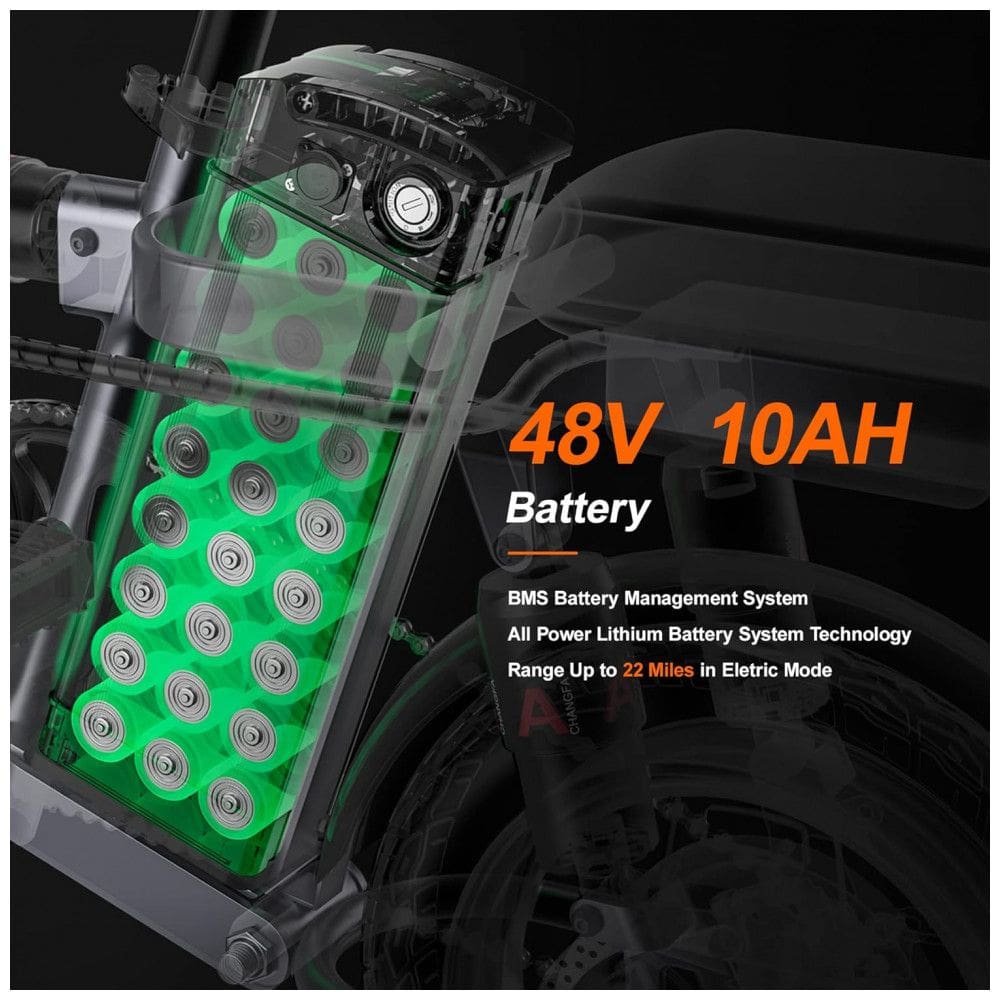 Bicicleta Elétrica Dobrável ENGWE T14, 350W, 60km de Autonomia, Pneus Antifuro 14